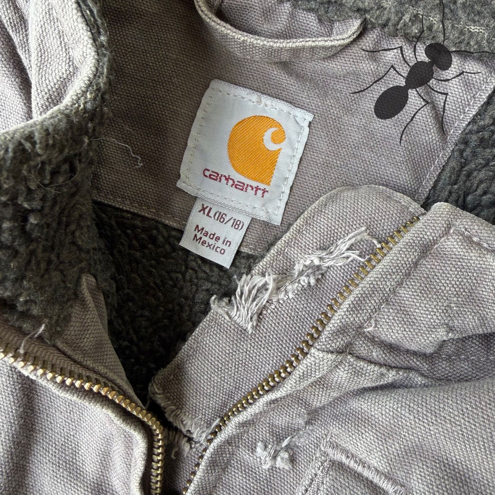 Carhartt × Vintage Carhartt WOMENS gray Sherpa work wear vest Size US XL / EU 56 / 4 - 5 Thumbnail