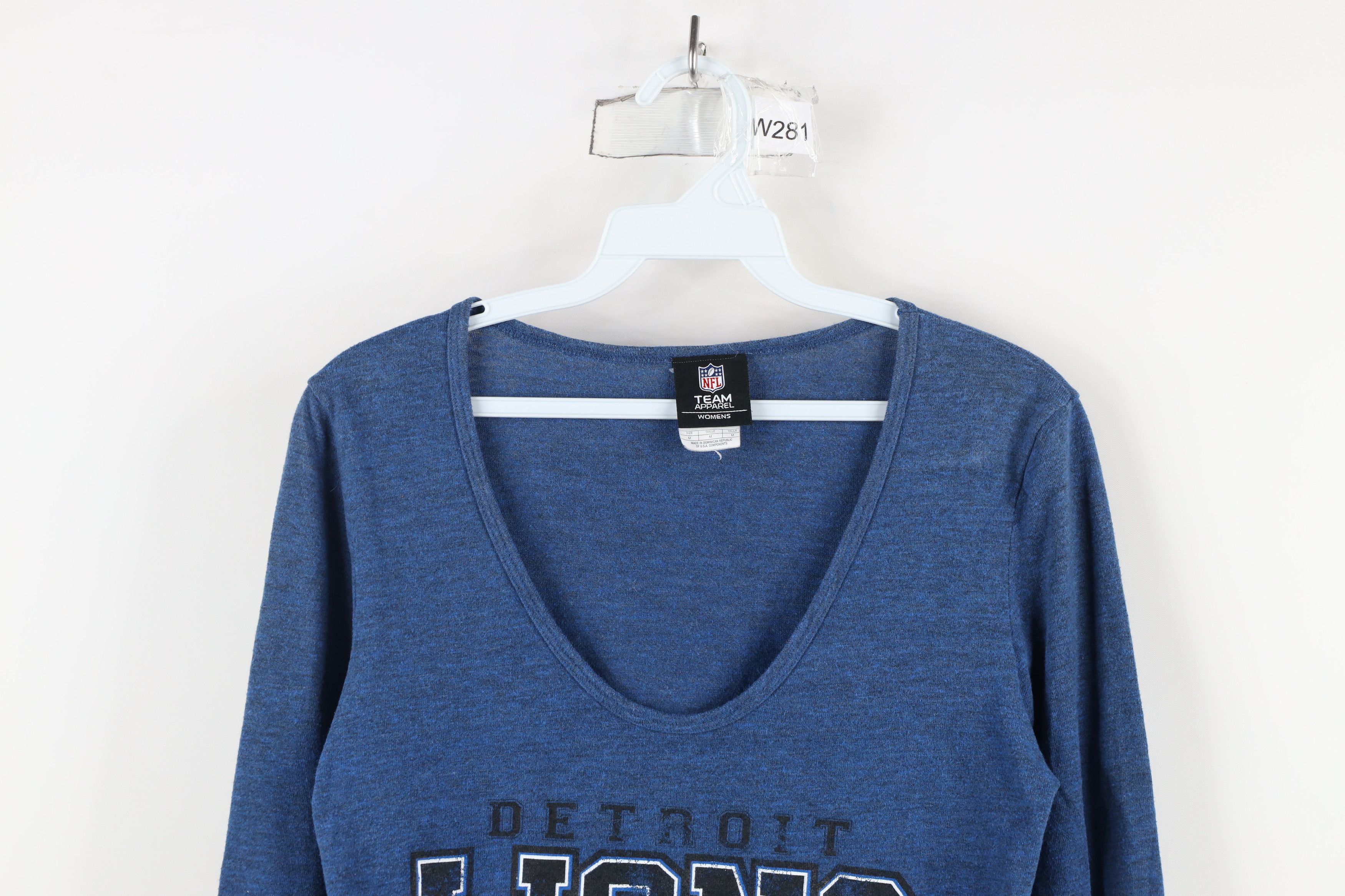 Vintage Vintage NFL Detroit Lions Football Long Sleeve T-Shirt Size M / US 6-8 / IT 42-44 - 2 Thumbnail