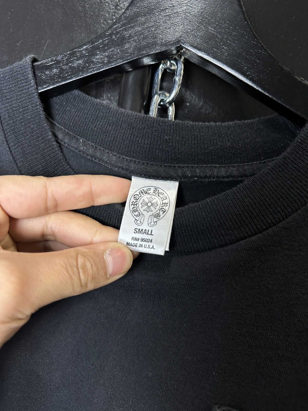 Chrome Hearts Vintage Chrome Hearts Los Angeles Horseshoe Pocket Tee Size US S / EU 44-46 / 1 - 6 Thumbnail