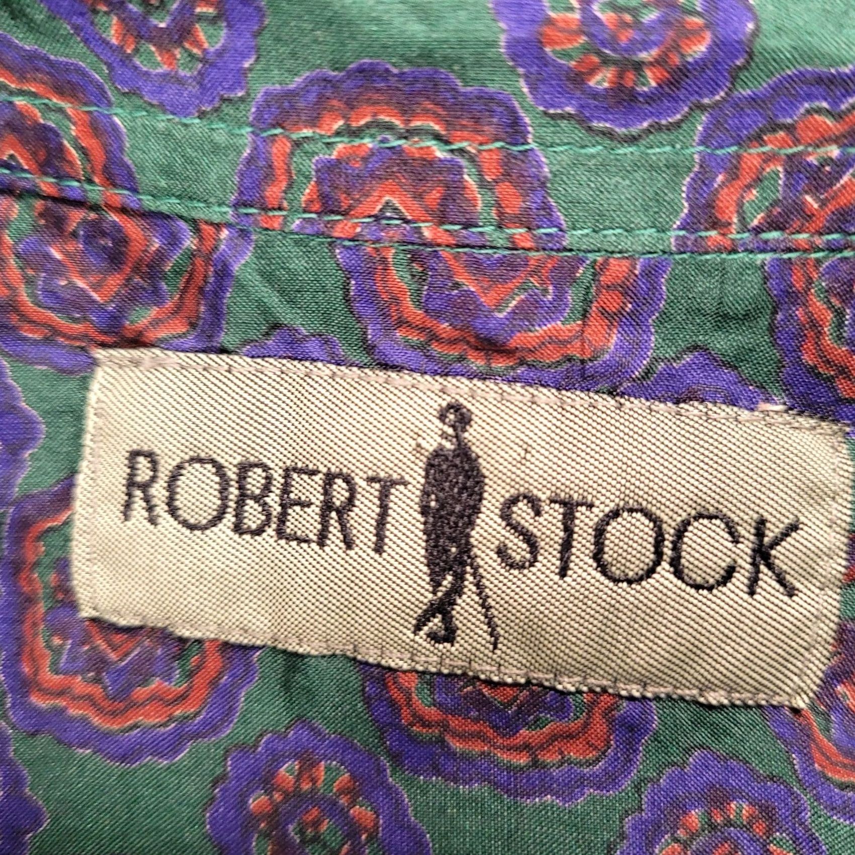 Vintage VINTAGE Robert Stock Geometric Patterned Button Up Long Sleeve Shirt Mens Size Lg Green Size US L / EU 52-54 / 3 - 2 Thumbnail