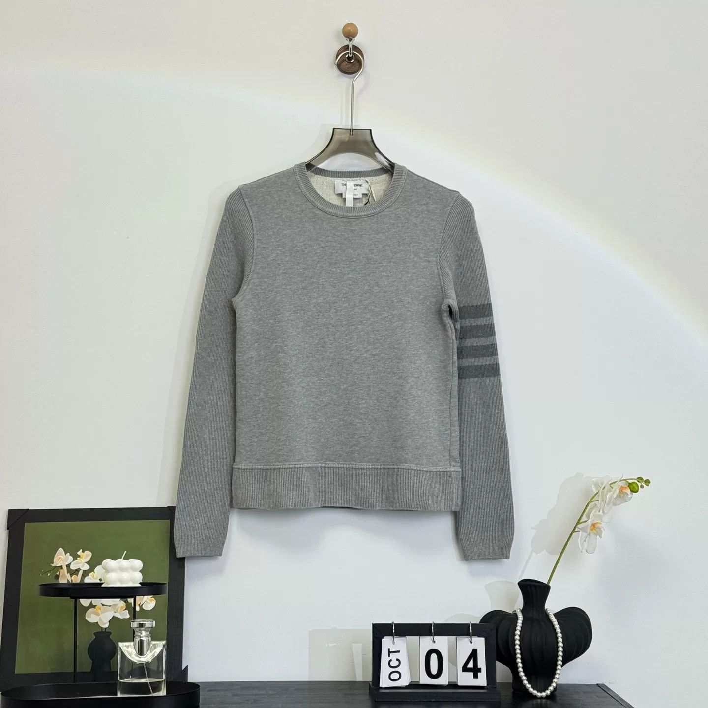 Thom Browne Thom Browne Gray Knit Sweater Stripes Size US XS / EU 42 / 0 - 1 Thumbnail