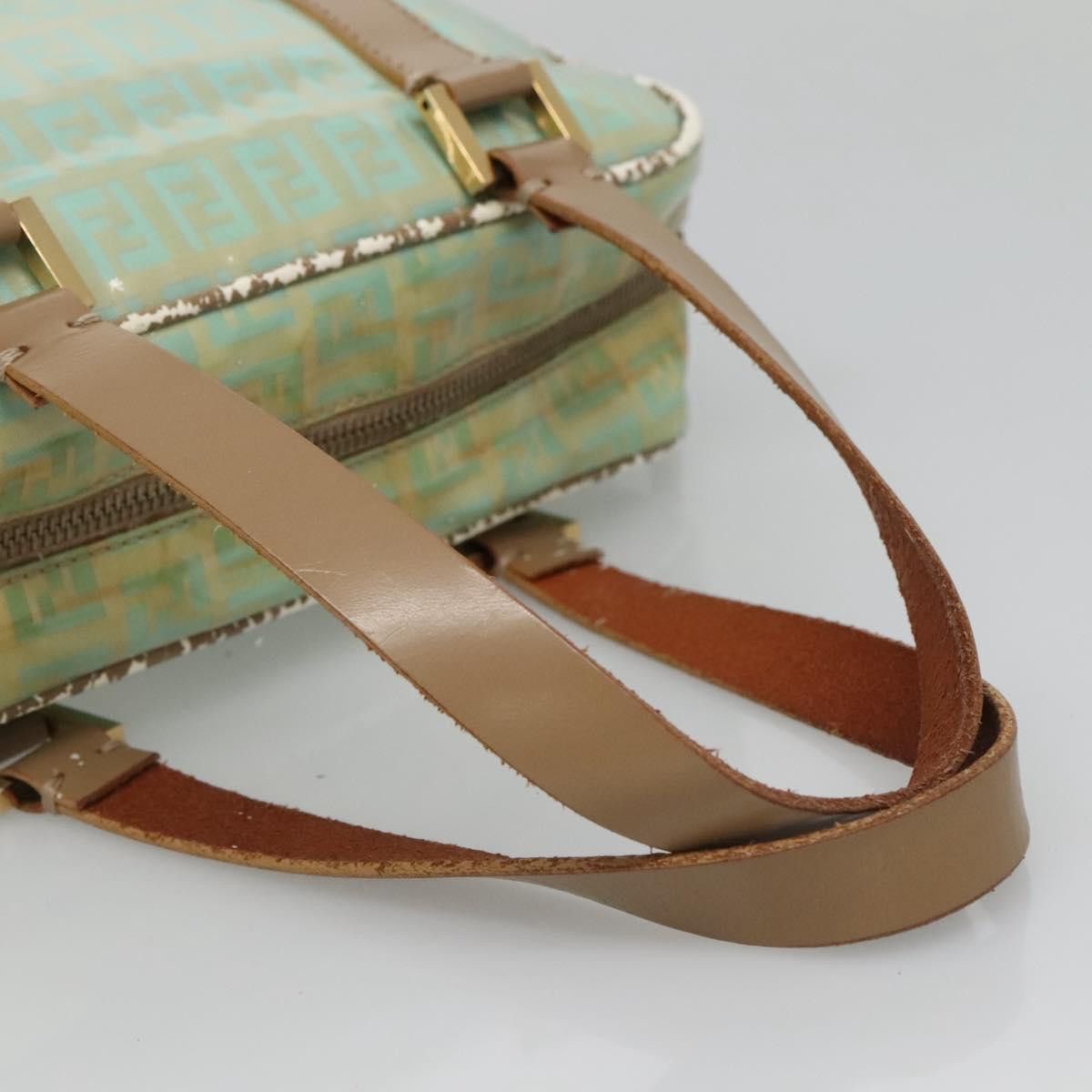 Fendi FENDI Zucchino Canvas Hand Bag Coated Canvas Peppermint Gold Size ONE SIZE - 7 Thumbnail