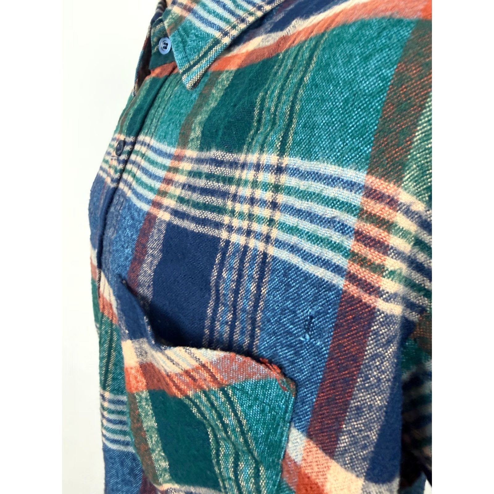 Altea VINTAGE VIP Flannel Shirt Men M Teal Plaid 80s Grunge Lightweight Pockets Mens Medium Blue 80s Grunge Retro Size US M / EU 48-50 / 2 - 5 Thumbnail