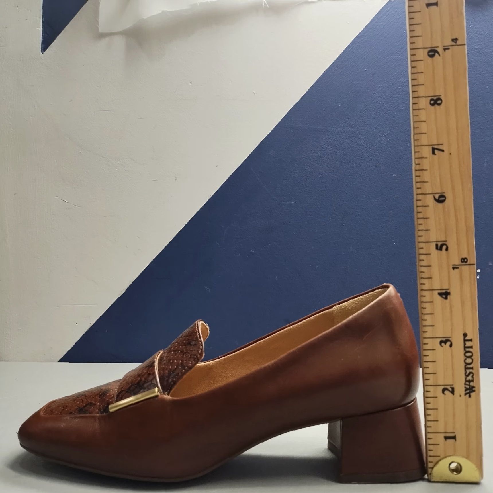 Rockport Rockport Total Motion Rockport Total Motion Heeled Loafers Womens Size 5 Brown Snake Print Square Toe Size US 5 / IT 35 - 8 Thumbnail