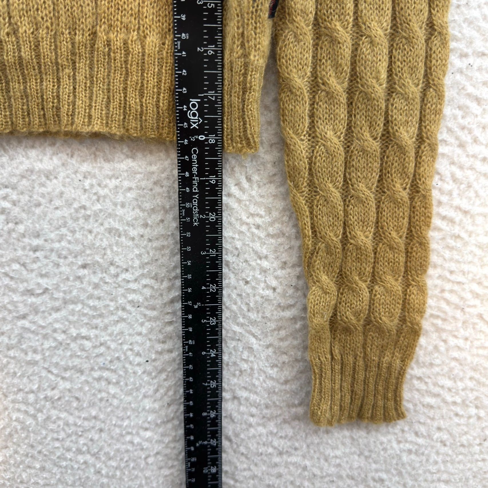Fubu VINTAGE Fubu Crop Sweater XS Small Tan Khaki Cable Knit Preppy Academia Beige Womens Size XS / US 0-2 / IT 36-38 - 5 Thumbnail