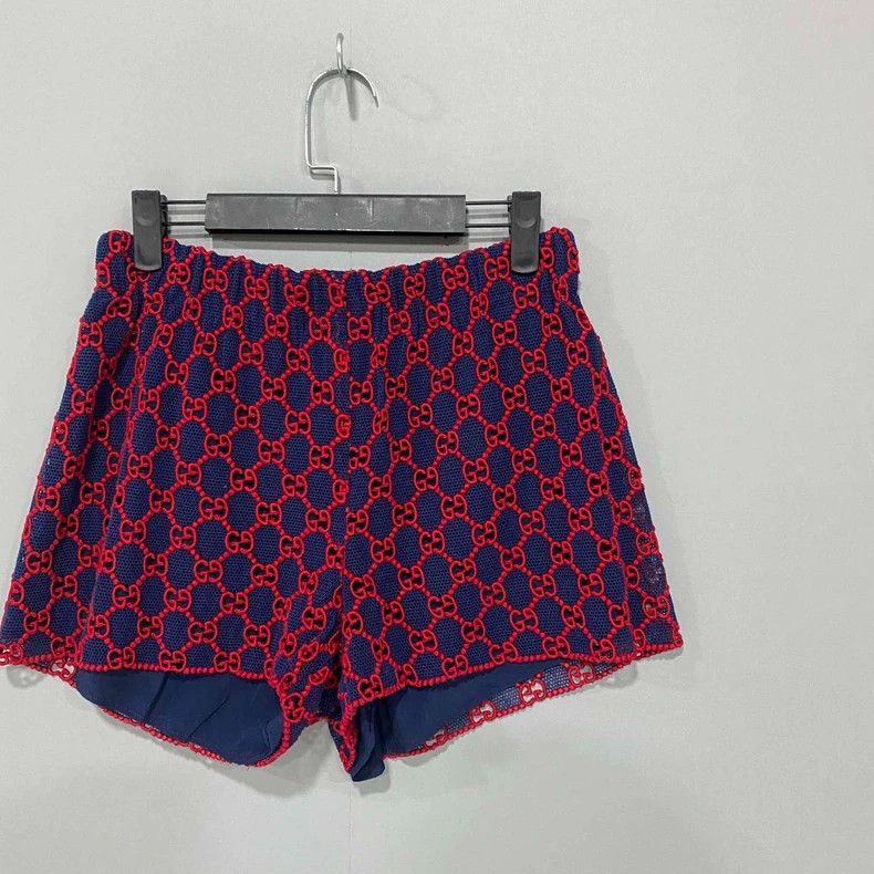 Gucci Double Layer Pattern Lace Shorts GUCCI-2505 Size 39" - 2 Thumbnail