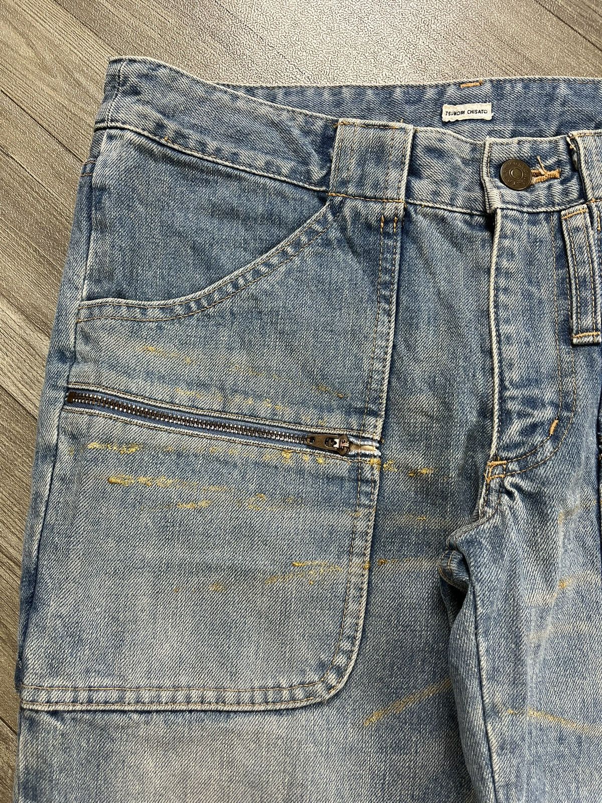 Issey Miyake 2000s Tsumori Chisato Issey Miyake Carpenter Faded Jeans Size US 29 - 7 Thumbnail