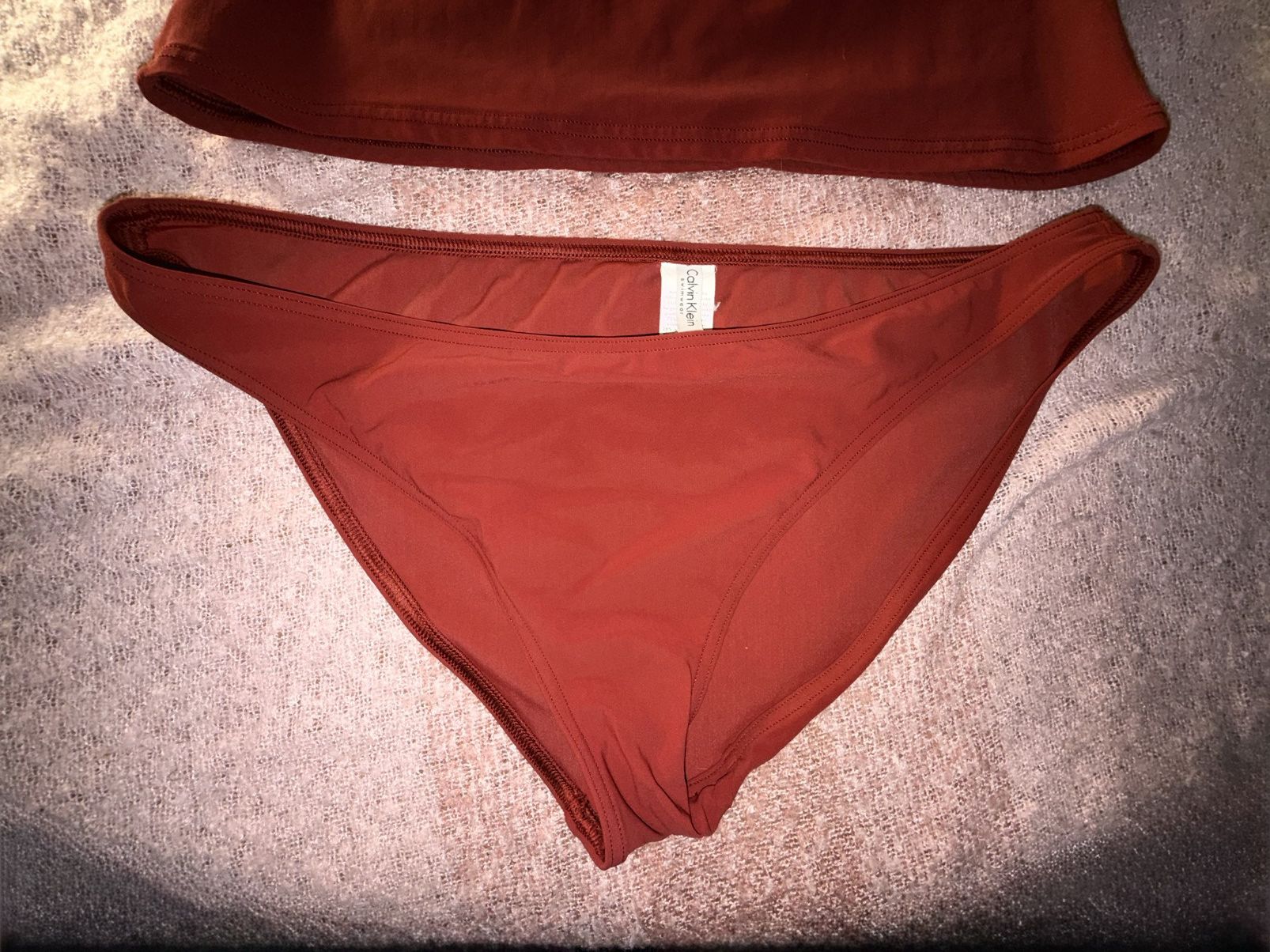 Calvin Klein Calvin Klein Sculpting Lycra Swim Set - Terracotta Sz 16 Size XL / US 12-14 / IT 48-50 - 4 Thumbnail