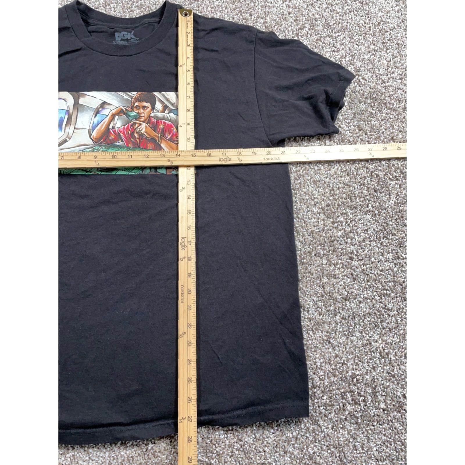 DGK DGK Scarface Graphic T-Shirt Adult Large Black 80s Movie Retro Mens Size US L / EU 52-54 / 3 - 5 Thumbnail