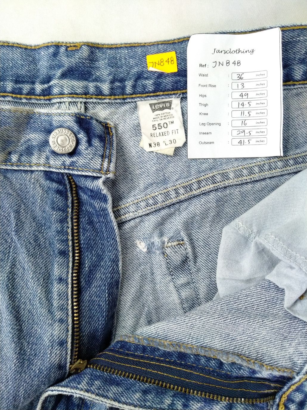 Levi's Blue Wash Vintage Levi's 550 Jeans 36x29.5 Denim -JN848 Size US 36 / EU 52 - 7 Thumbnail