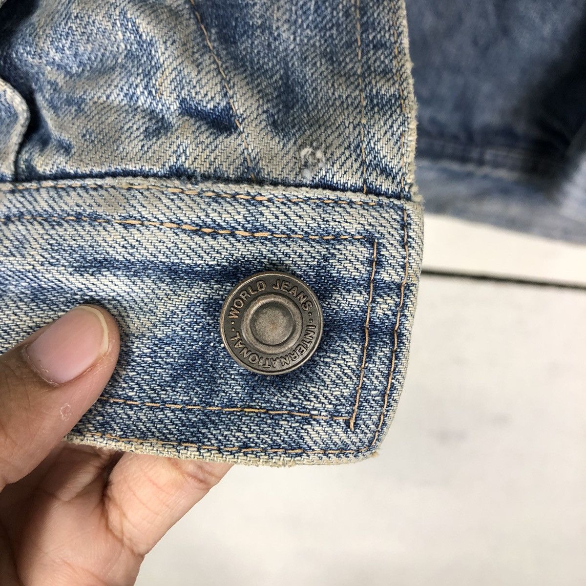 Japanese Brand 🔥Vintage Trucker Denim Biker Jacket Inspire Toyo Enterprise Size US M / EU 48-50 / 2 - 17 Thumbnail