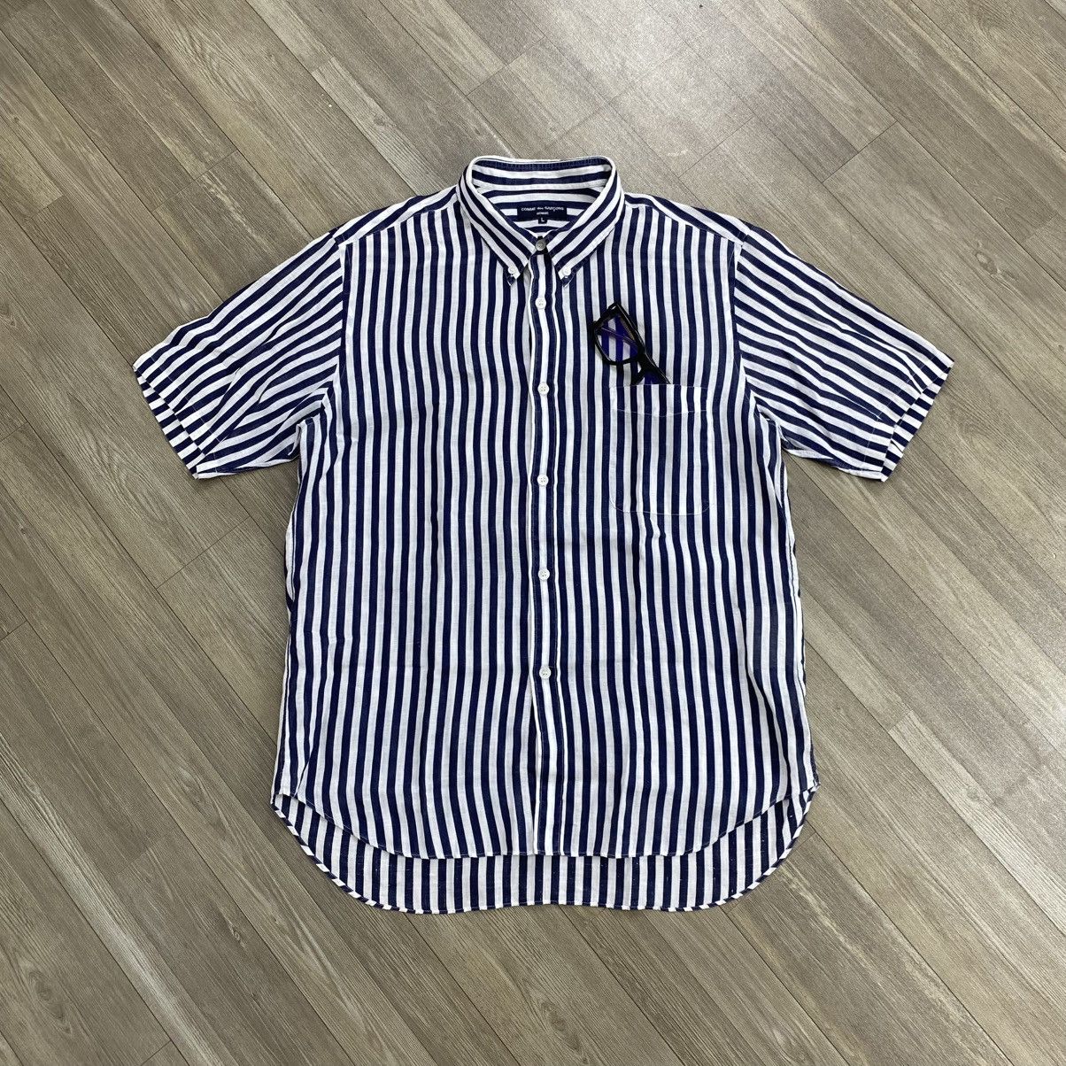 Comme des Garcons Homme 🇯🇵SS09 Comme des Garcons Homme CDG Striped Shirt Designer Size US L / EU 52-54 / 3 - 1 Thumbnail