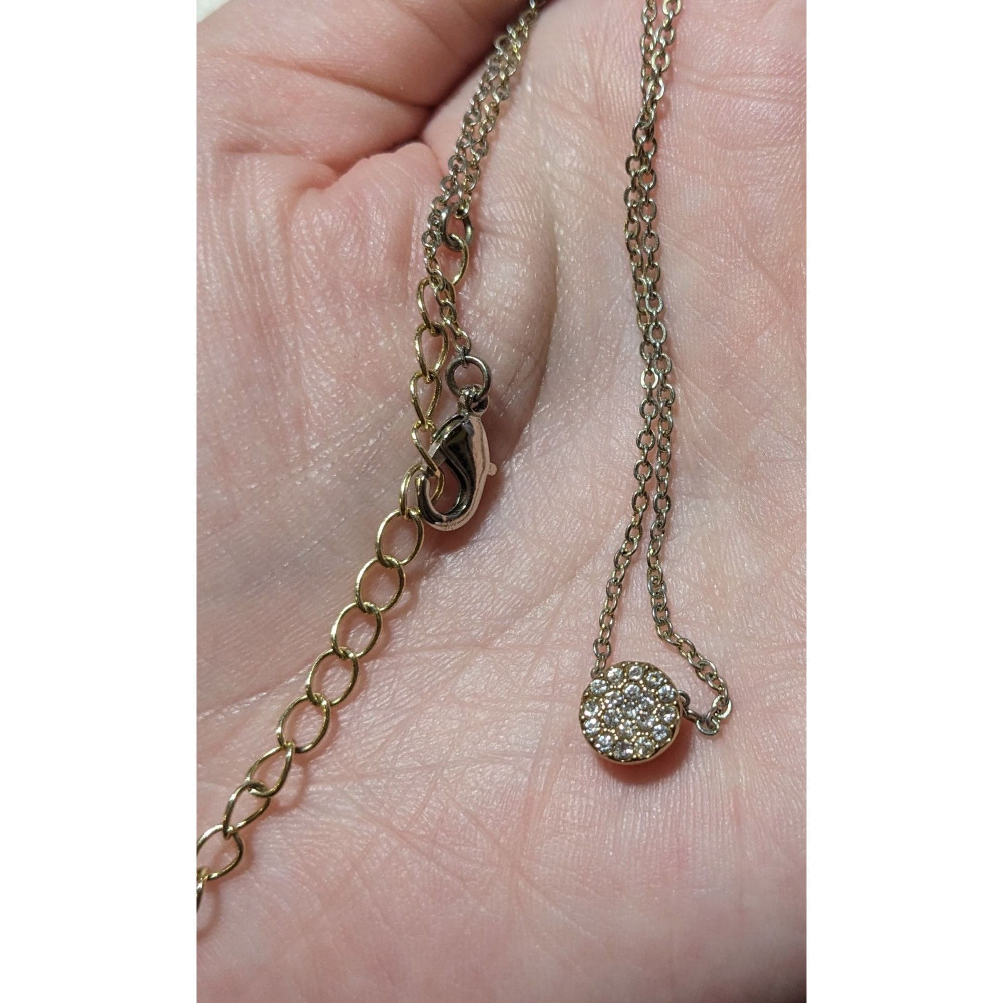 Other Minimalist Silver And Gold Rhinestone Pendant Necklace Size ONE SIZE - 11 Thumbnail