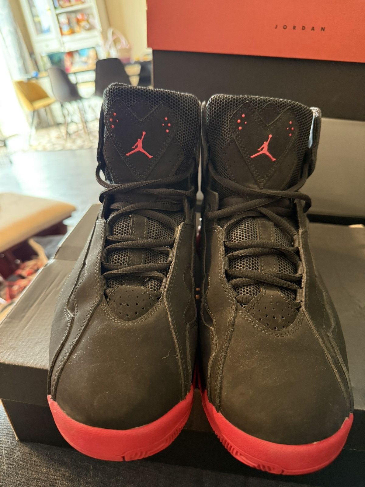 Jordan Brand Jordan True Flight Black Gym Red Size US 11.5 / EU 44-45 - 7 Thumbnail