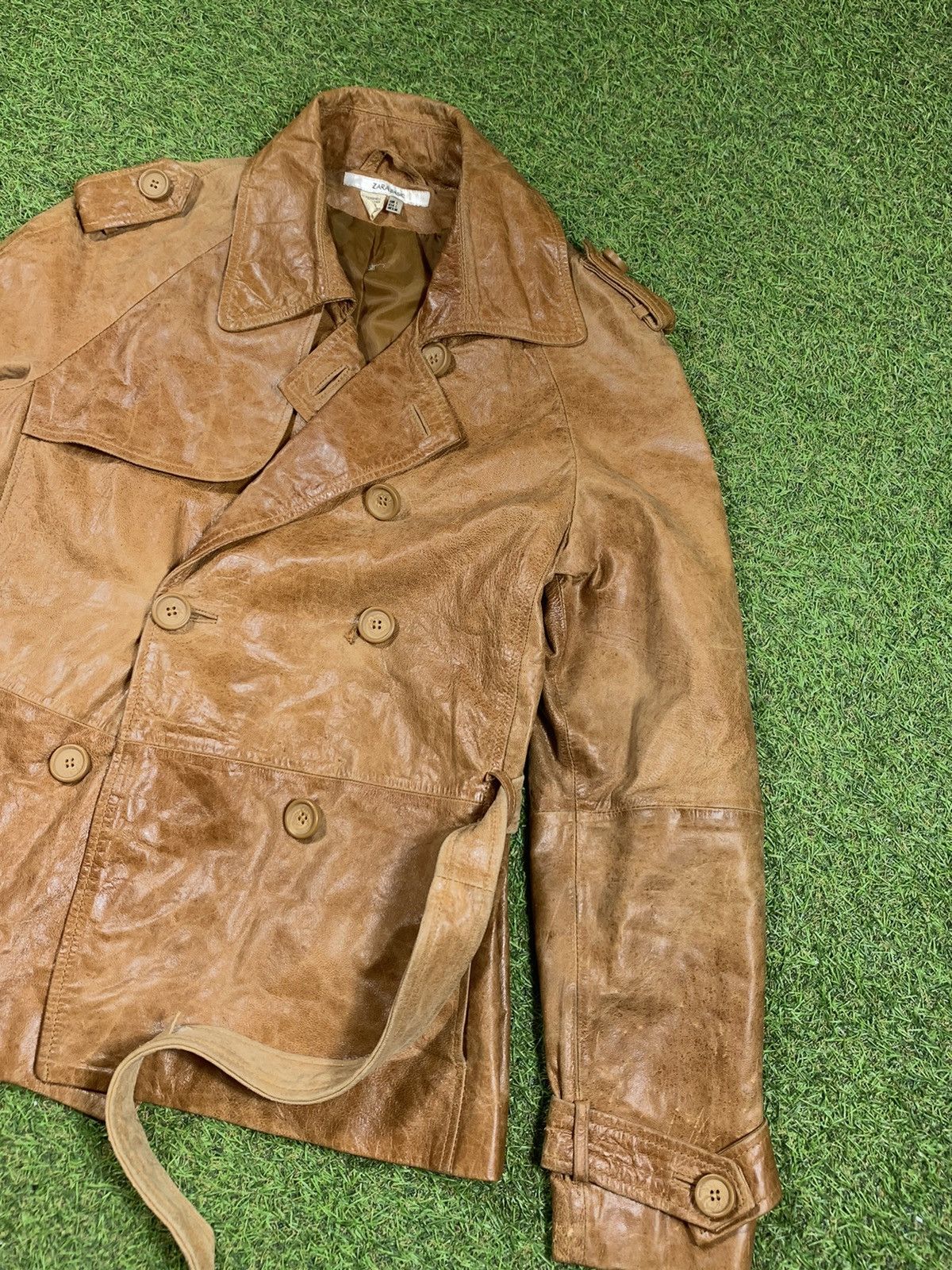 Leather Vintage Y2K Leather jacket streetwear style size L Size L / US 10 / IT 46 - 2 Thumbnail