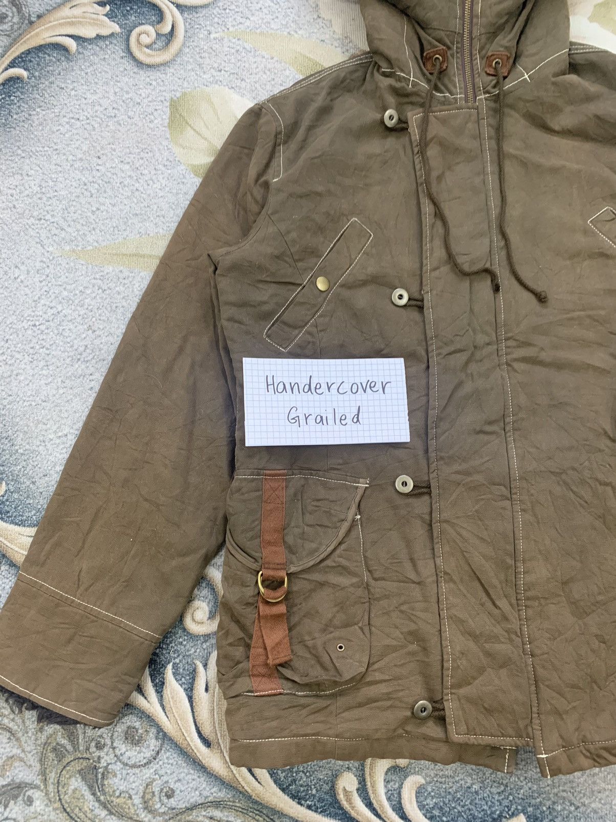 Tornado Mart Tornado Mart Parka Style Cargo Pocket Jacket Hairy Hoodie Size US M / EU 48-50 / 2 - 4 Thumbnail