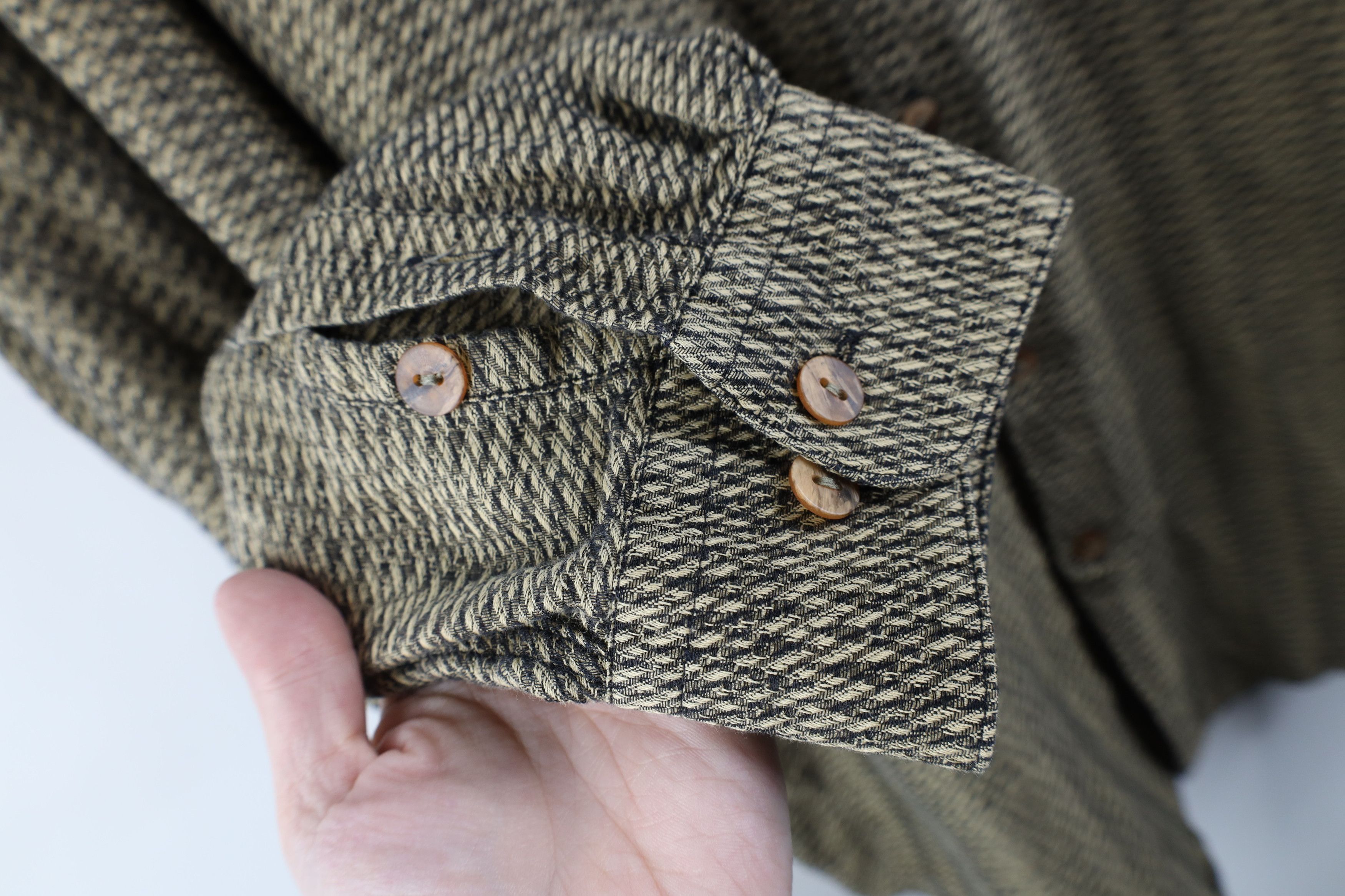 Vintage Vintage 90s Streetwear Weave Knit Collared Button Down Shirt Size US XL / EU 56 / 4 - 4 Thumbnail