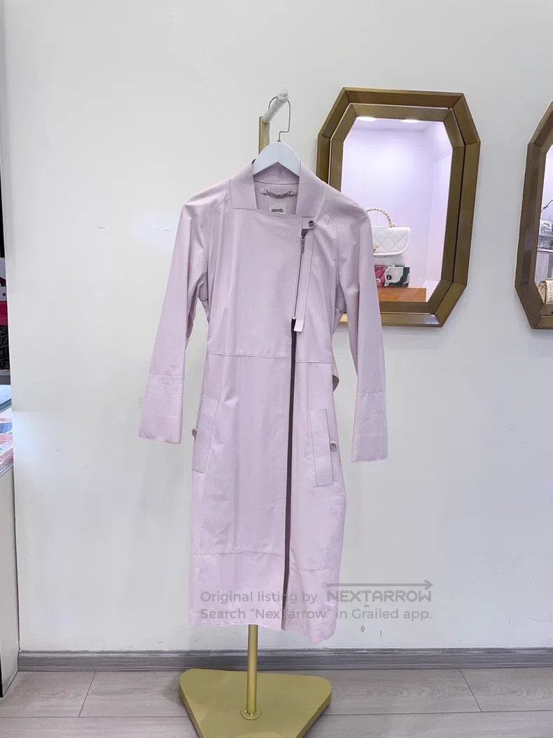 Hermes Hermes Cherry blossom pink long trench coat and leather ja Size XS / US 0-2 / IT 36-38 - 1 Thumbnail