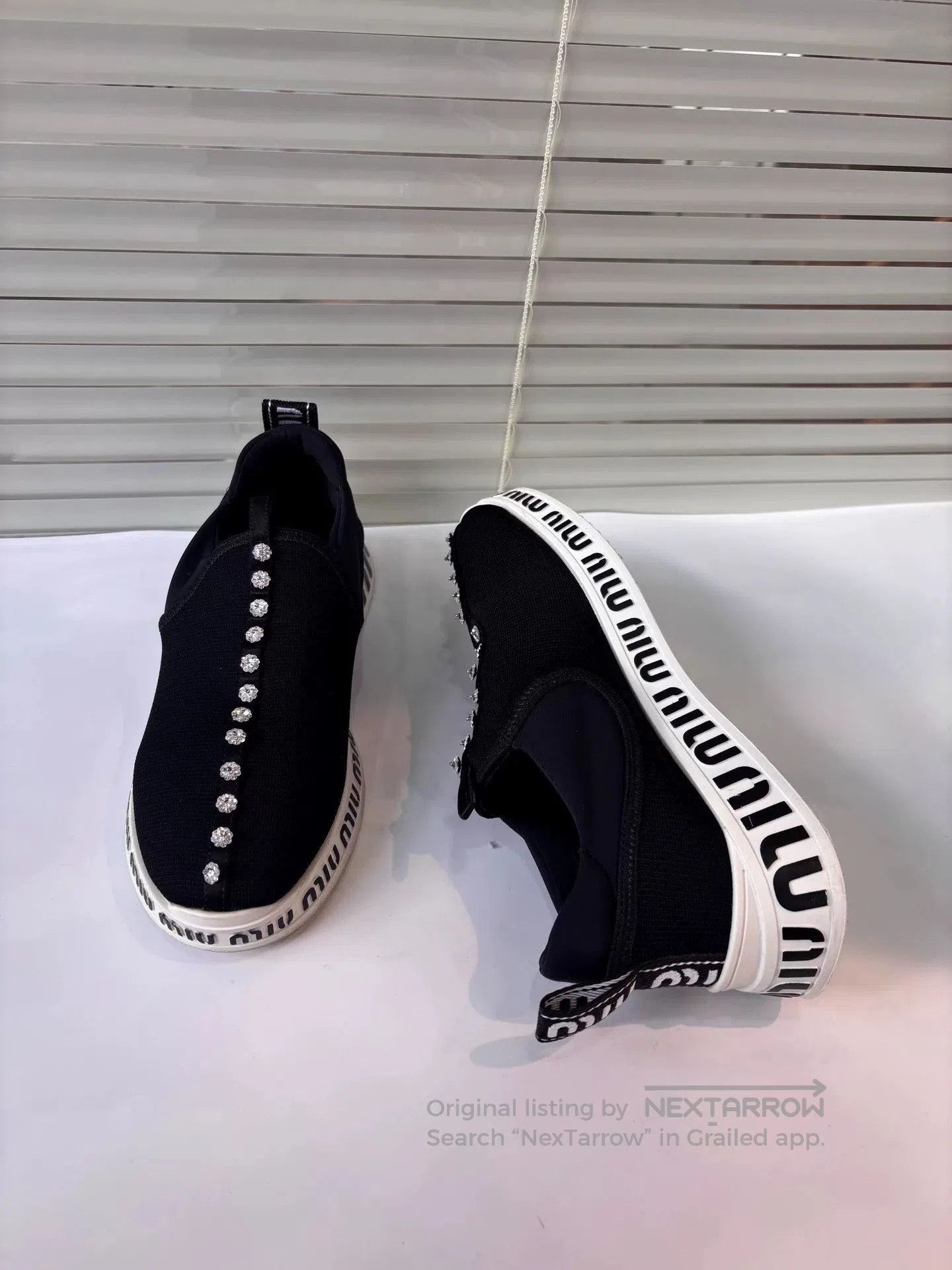 Miu Miu Miu Miu Black Diamond Casual Shoes. Size US 5.5 / IT 35.5 - 1 Thumbnail