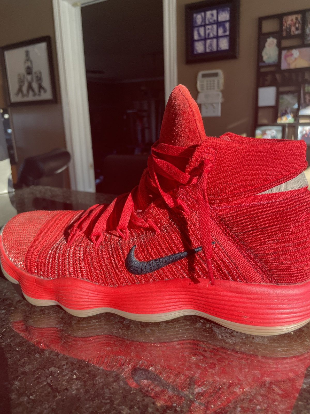 Nike Nike Hyperdunk 2017 flyknit university red Size US 12 / EU 45 - 4 Thumbnail