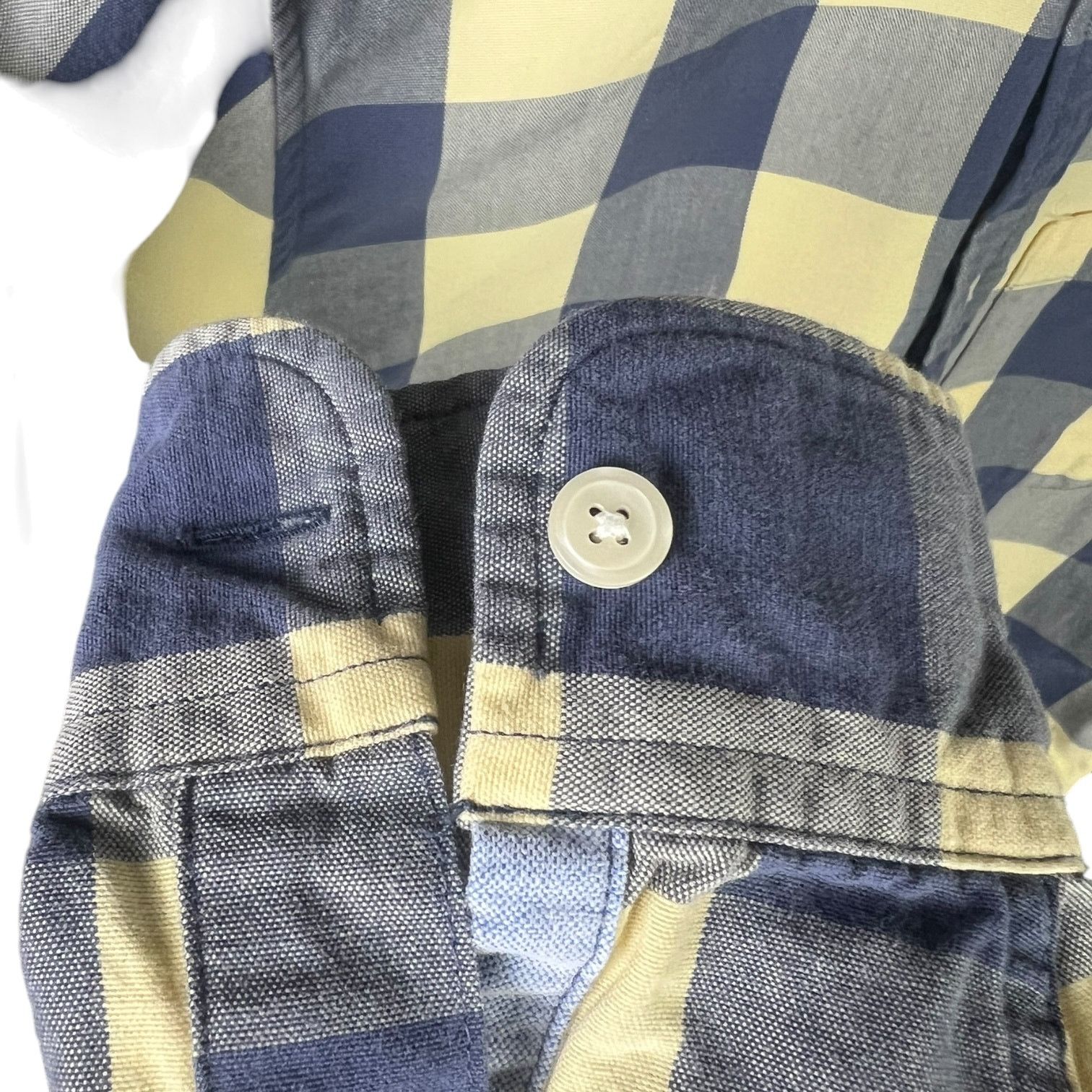 Abercrombie & Fitch Men's Abercrombie & Fitch Blue Yellow Plaid Shirt - Size Med Size US M / EU 48-50 / 2 - 5 Thumbnail