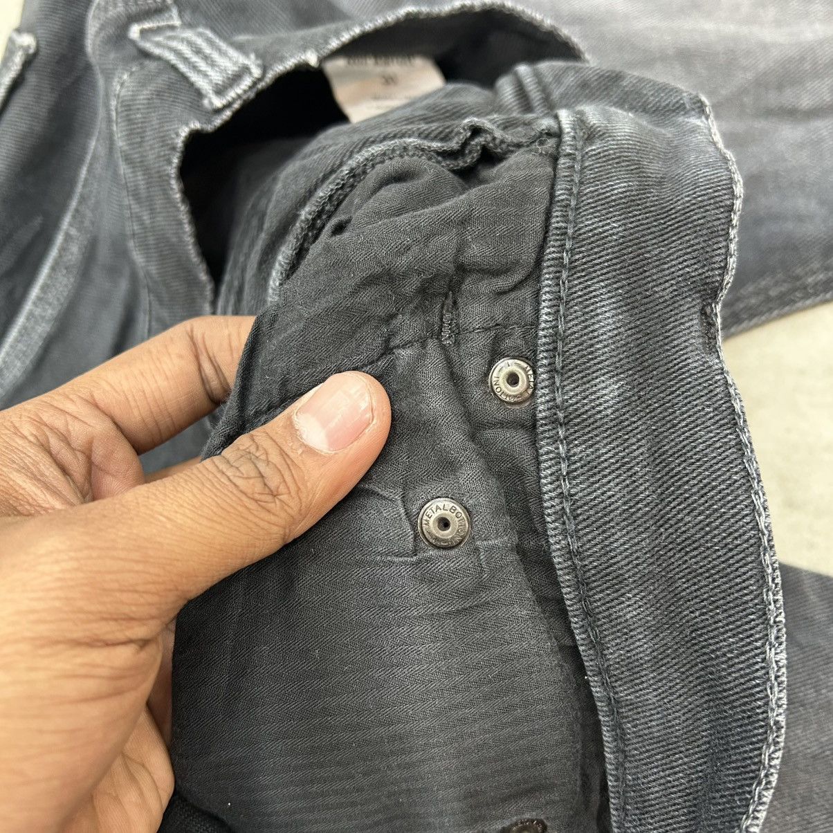 Neil Barrett Vintage Neil Barrett BlackWash Denim Faded Size US 31 - 14 Thumbnail