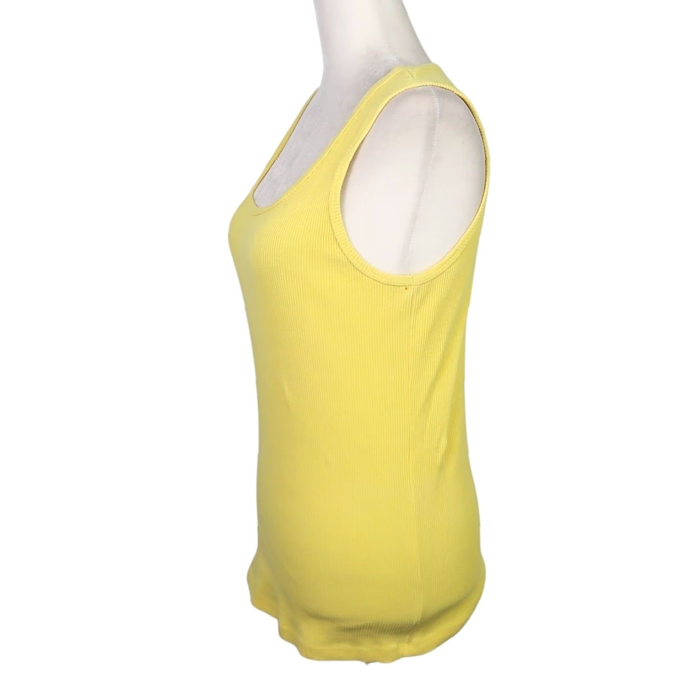 Vintage VINTAGE Ary Cooper Yellow Ribbed Knit Tank Top M Women Sleeveless 90s Casual Cotton Tank Size M / US 6-8 / IT 42-44 - 4 Thumbnail