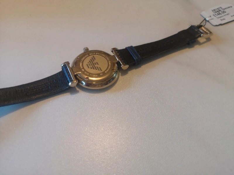 Emporio Armani Emporio Armani ladies blue leather strap AR1875 Size ONE SIZE - 8 Thumbnail