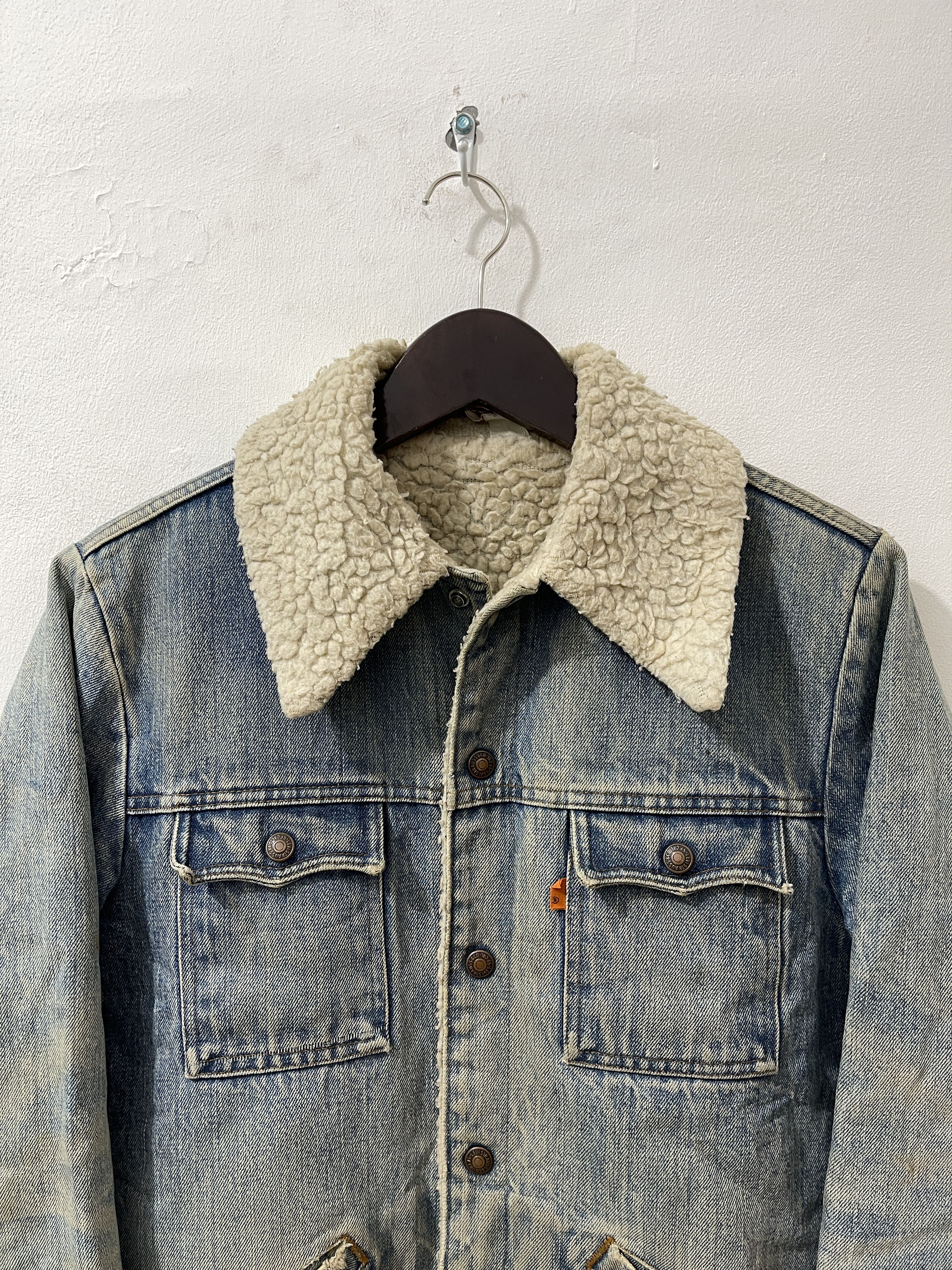Levi's Vintage Clothing Thrashed 70s Levis Denim Rust Saddleman Jacket Size US S / EU 44-46 / 1 - 4 Thumbnail