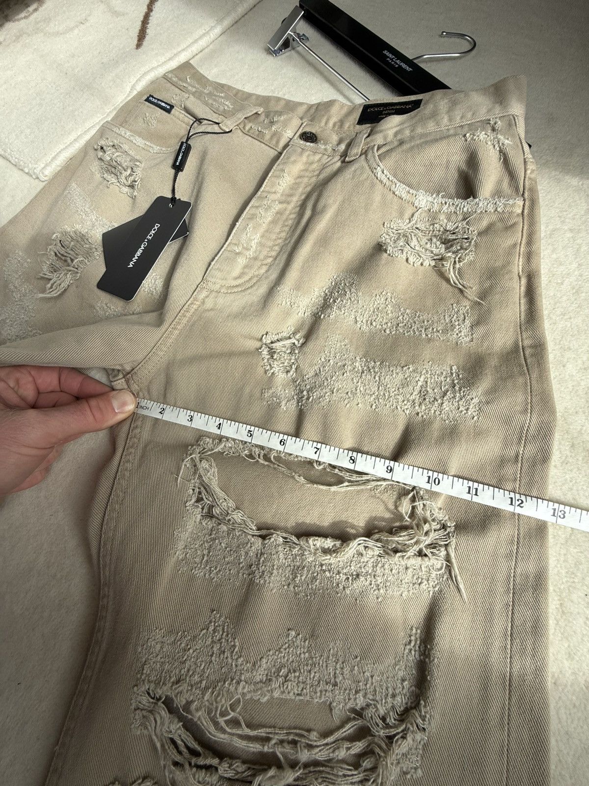 Dolce & Gabbana Dolce & Gabbana D&G destroyed ripped khaki baggy jeans pants Size US 30 / EU 46 - 4 Thumbnail