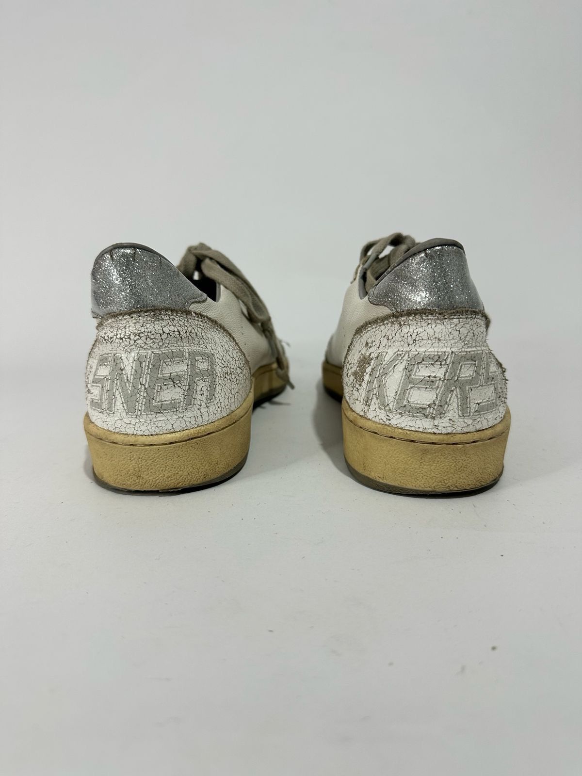 Golden Goose Golden Goose Ballstar glittered leather sneakers EU39 Size US 9 / IT 39 - 2 Thumbnail