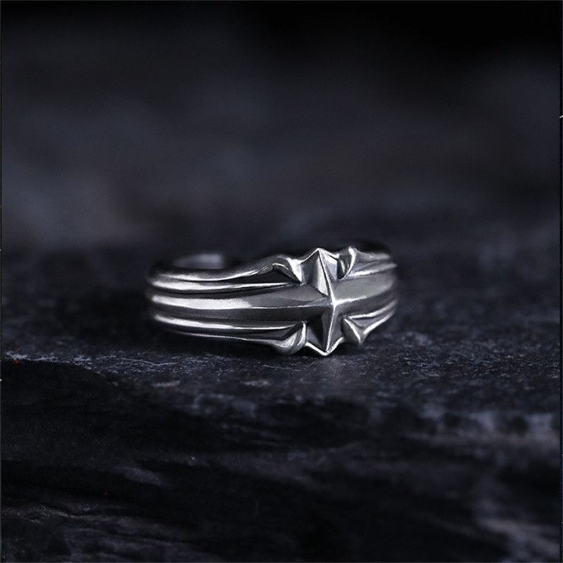 Jewelry × Vintage Resizable Relief Star Ring Size ONE SIZE - 2 Thumbnail