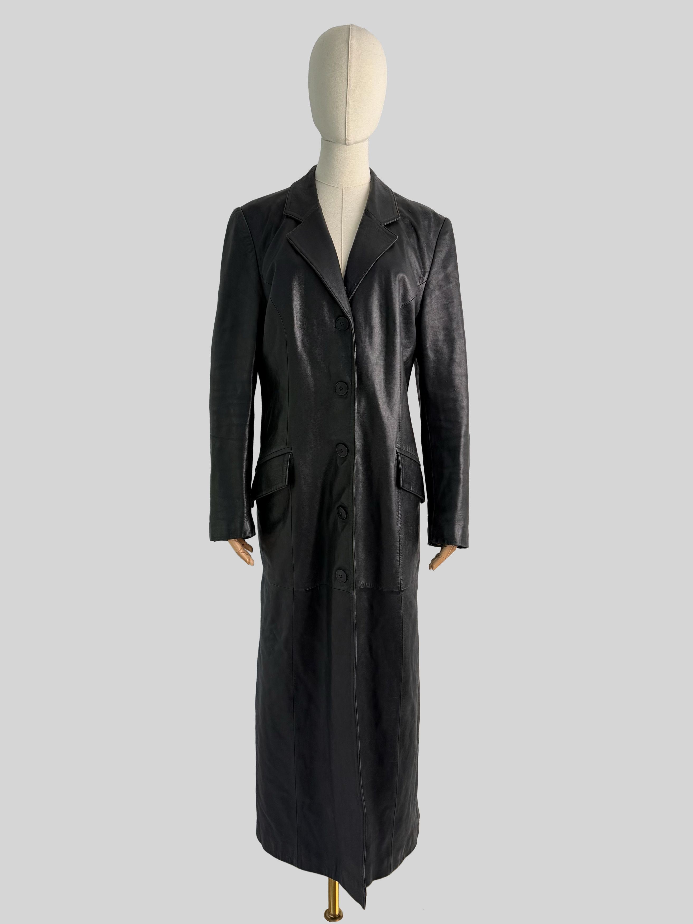 Dolce & Gabbana Vintage Dolce & Gabbana Leather Maxi Coat Y2K Trench Jacket Size M / US 6-8 / IT 42-44 - 1 Thumbnail