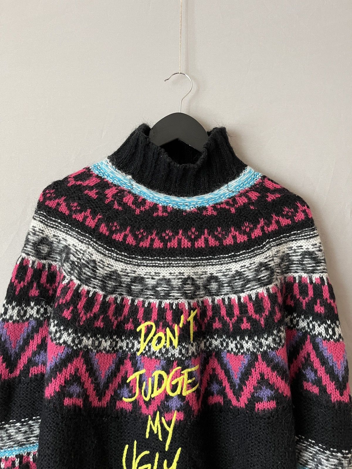 Patrizia Pepe Patrizia Pepe Don’t Judge My Ugly Jumper Mohair Sweater Size ONE SIZE - 3 Thumbnail