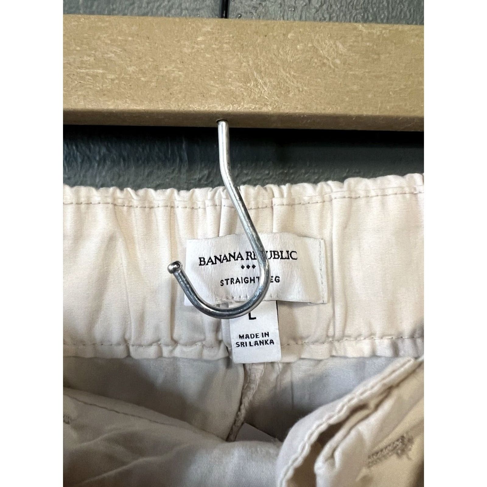 Banana Republic Banana Republic Womens Chino Pants Front Tie Ivory Size Large NWT Straight Leg Pants Front Tie Womens Large Ivory Chino Banana Republic NWT Size 36" / US 14 / IT 50 - 3 Thumbnail
