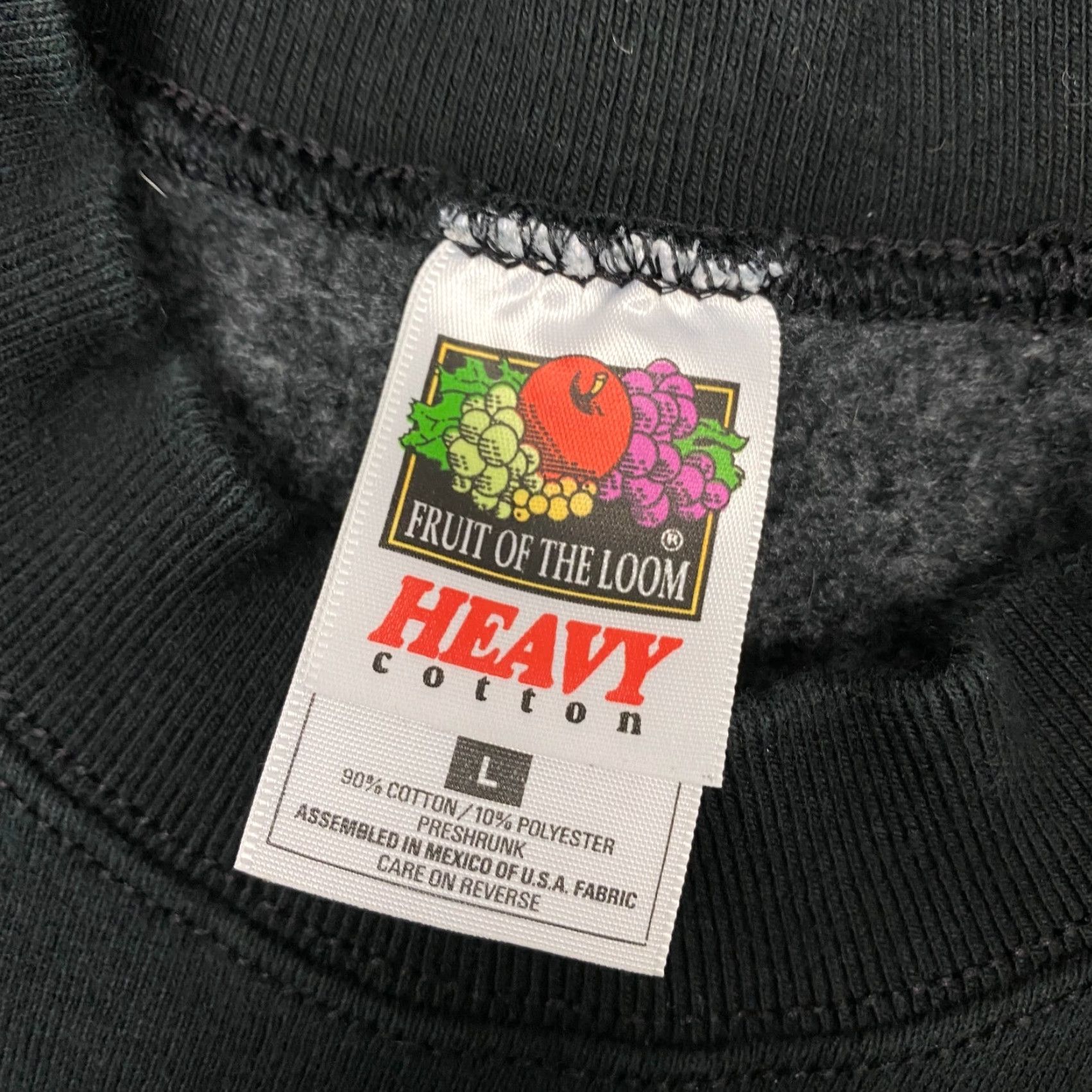 Fruit Of The Loom VINTAGE Fruit of the Loom Sweater Crewneck Unisex Adults L Black Embroidered Logo 80s 90s Holiday USA Wine Knit Pullover Size US L / EU 52-54 / 3 - 3 Thumbnail