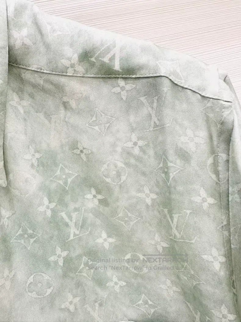 Louis Vuitton Louis Vuitton Mulberry silk full logo shirt Size XXS / US 00 / IT 34 - 3 Thumbnail