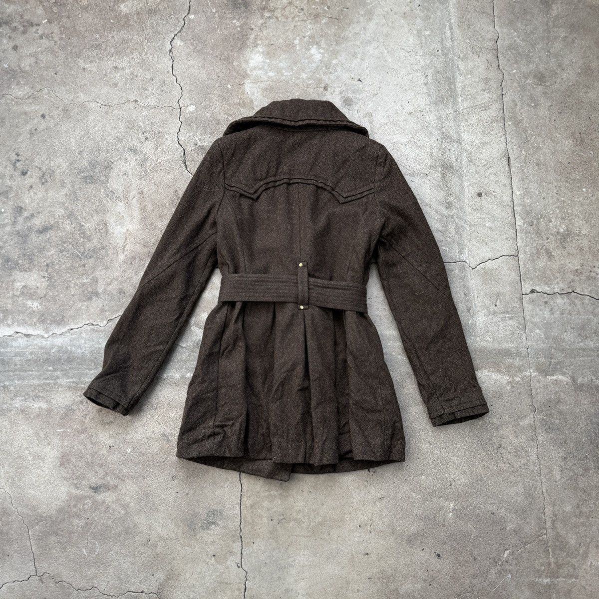 Miss Sixty Miss Sixty 1960s 1970s Inspired Wool Trench Coat Size XS / US 0-2 / IT 36-38 - 2 Thumbnail