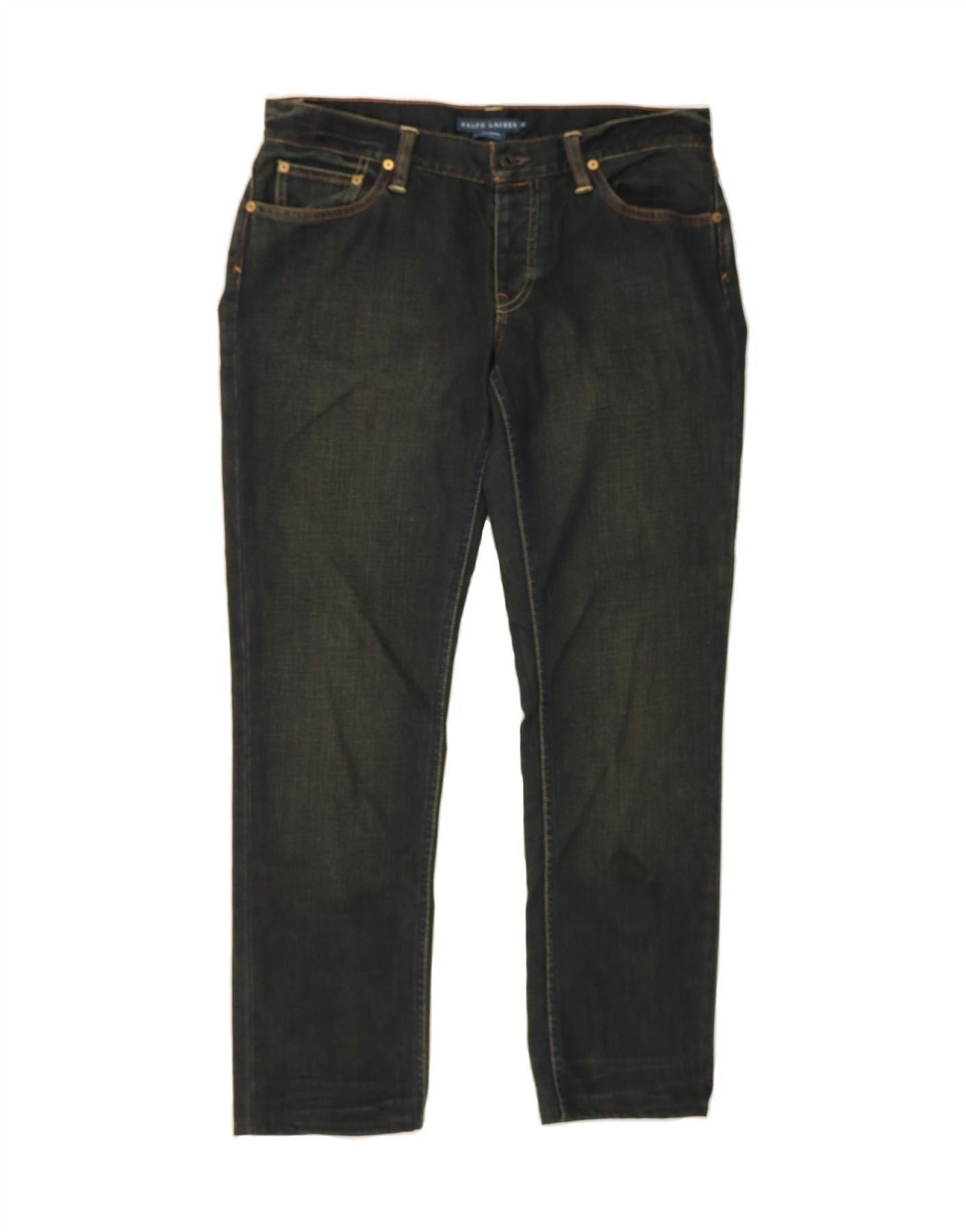 Ralph Lauren Womens Slim Jeans W30 L28 Navy Blue Cotton Size 42" / US 20 - 1 Thumbnail