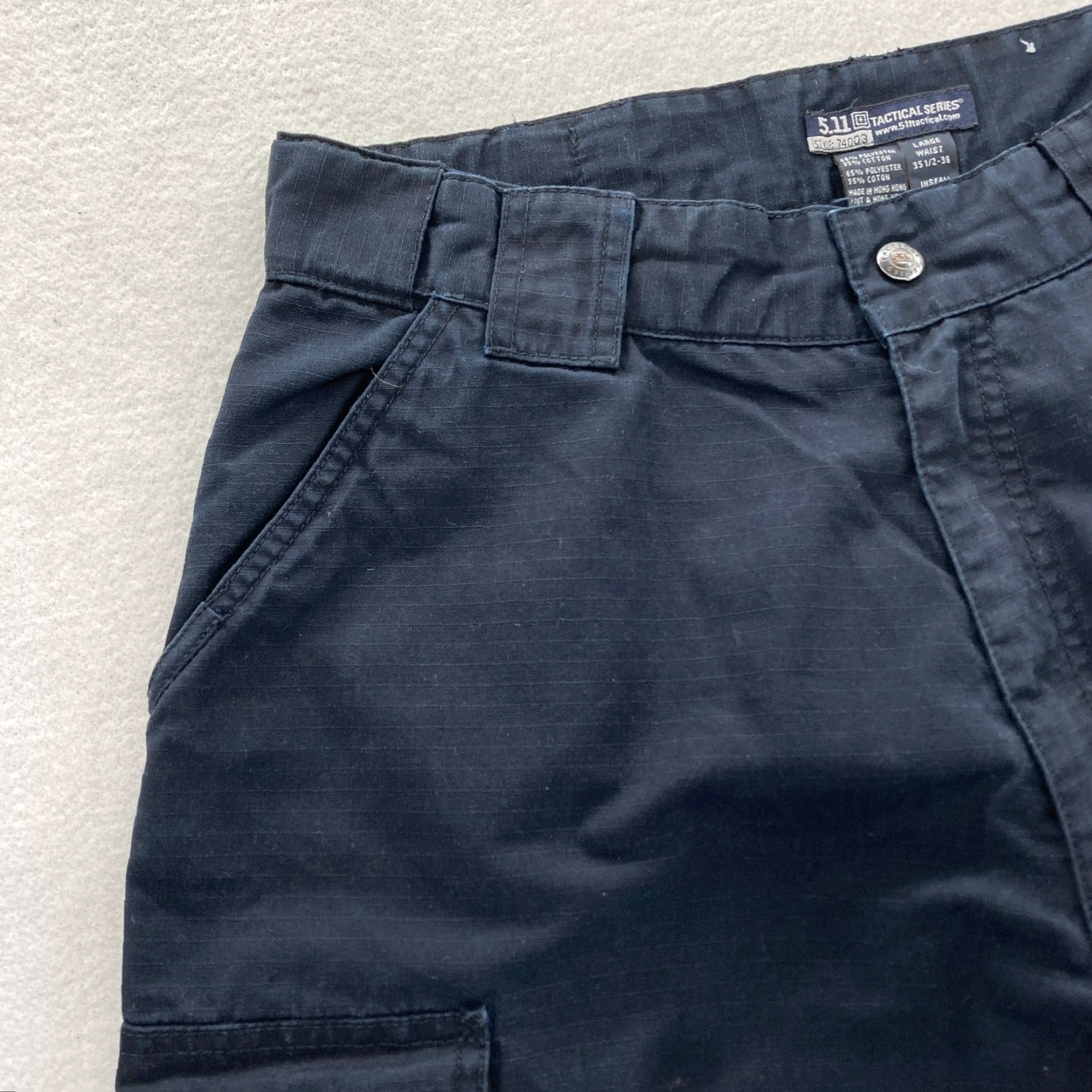 Vintage 5.11 Tactical TDU Ripstop Pants Mens Large Dark Navy Blue Double Knee Cargo Size US 33 - 3 Thumbnail