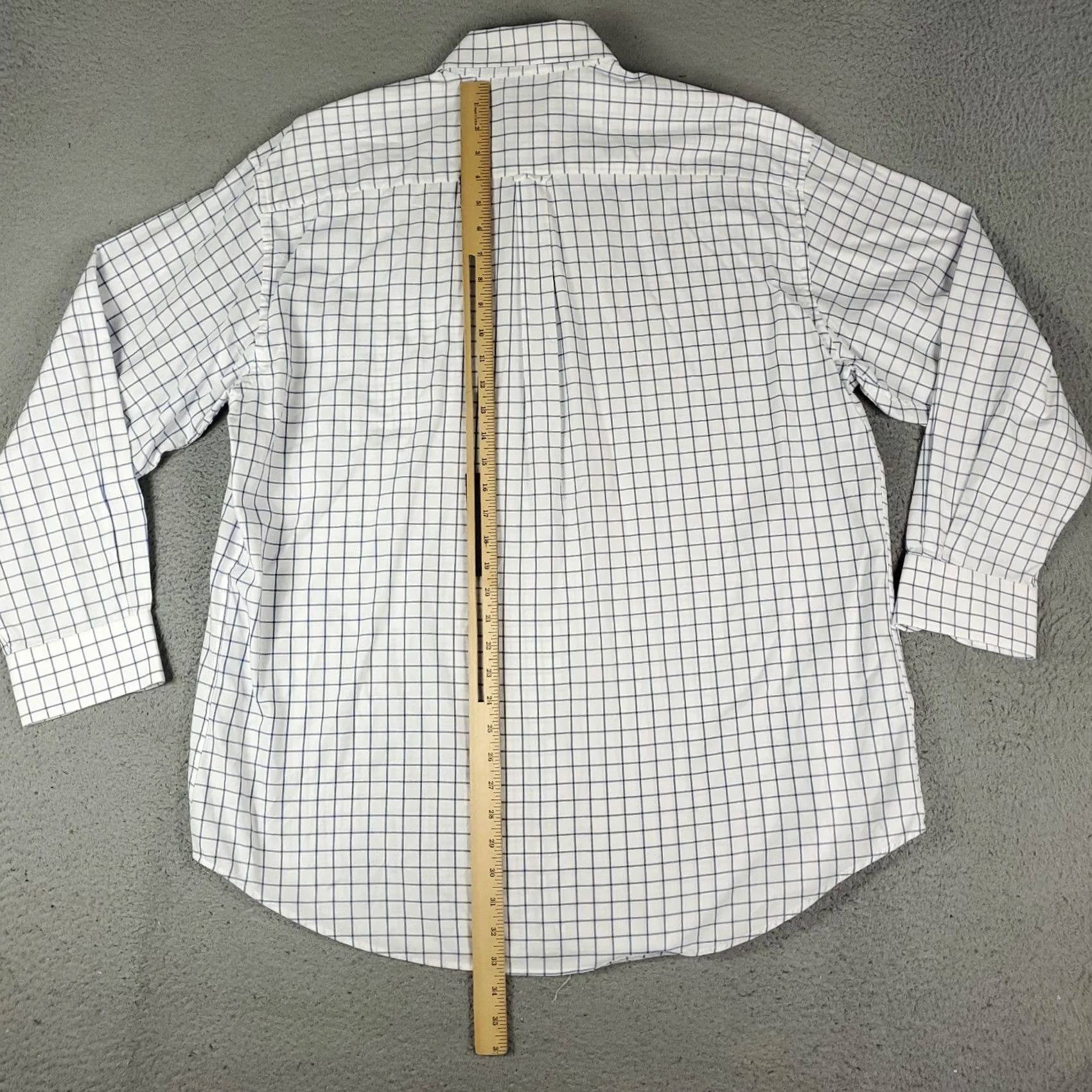 Peter Millar Peter Millar Shirt Mens XL White Blue Check Button-Up Long Sleeve Size US XL / EU 56 / 4 - 3 Thumbnail