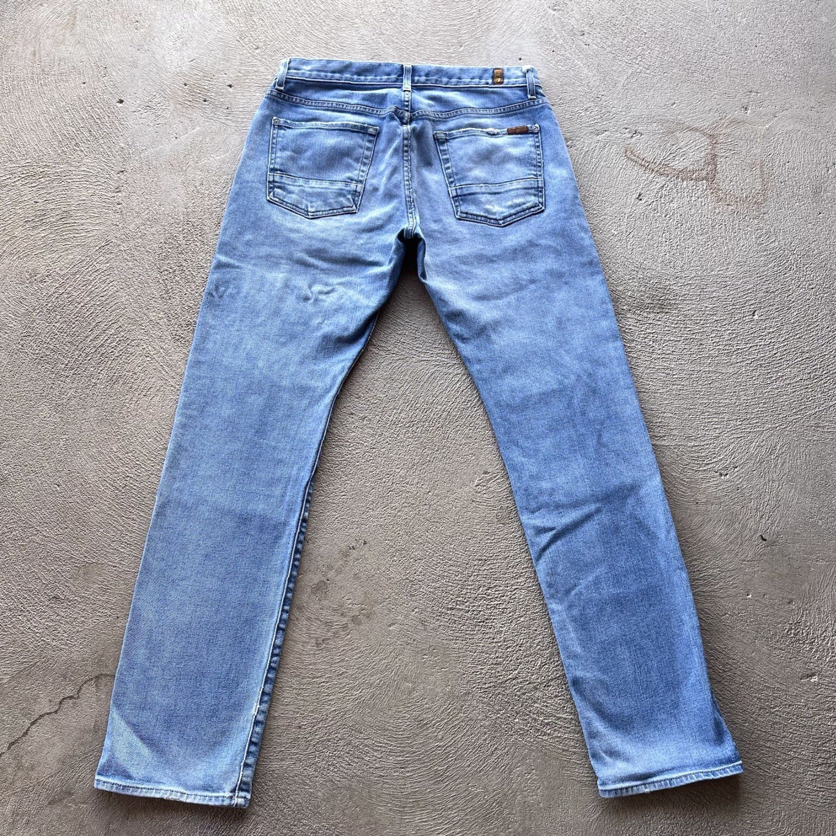 7 For All Mankind 7 For All Mankind Jeans Mens 31x34 Blue Selvedge Straight Fit Denim Pants Basic Size US 31 - 6 Thumbnail