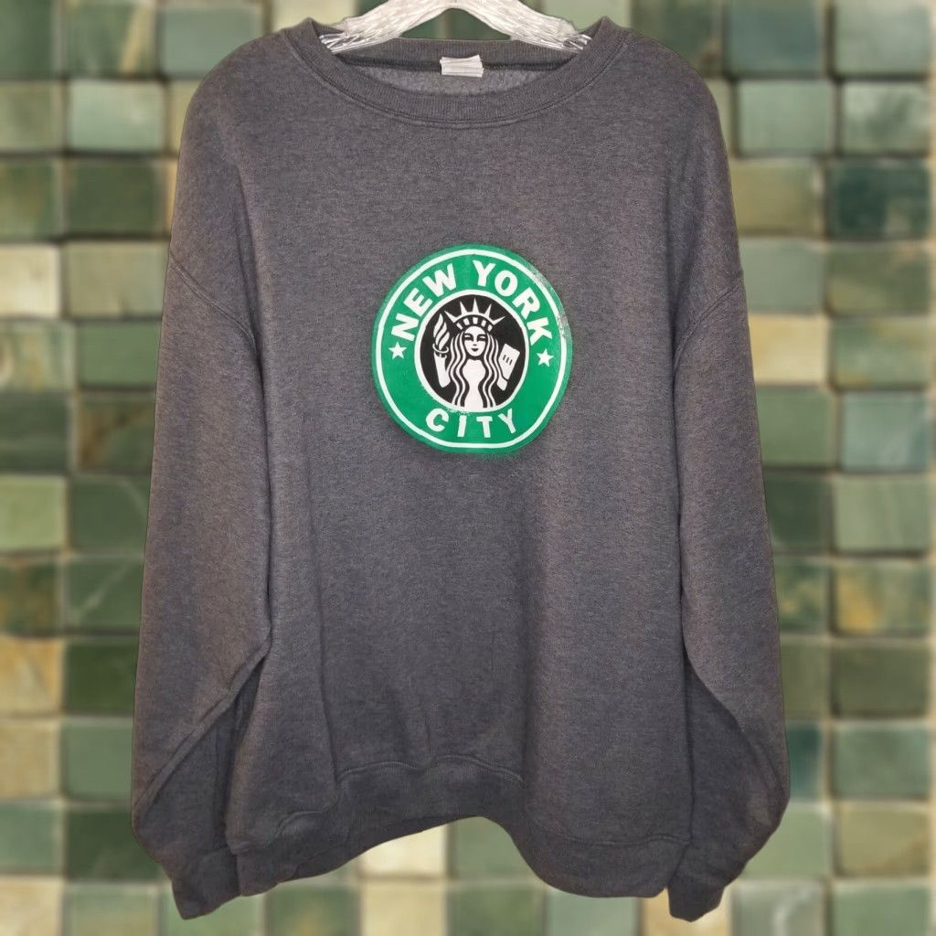 Vintage VINTAGE City Thredz City Sweater Long Sleeve Pullover Men XL Gray Pullover Mens Big City Theme 80s 90s Size US XL / EU 56 / 4 - 1 Thumbnail