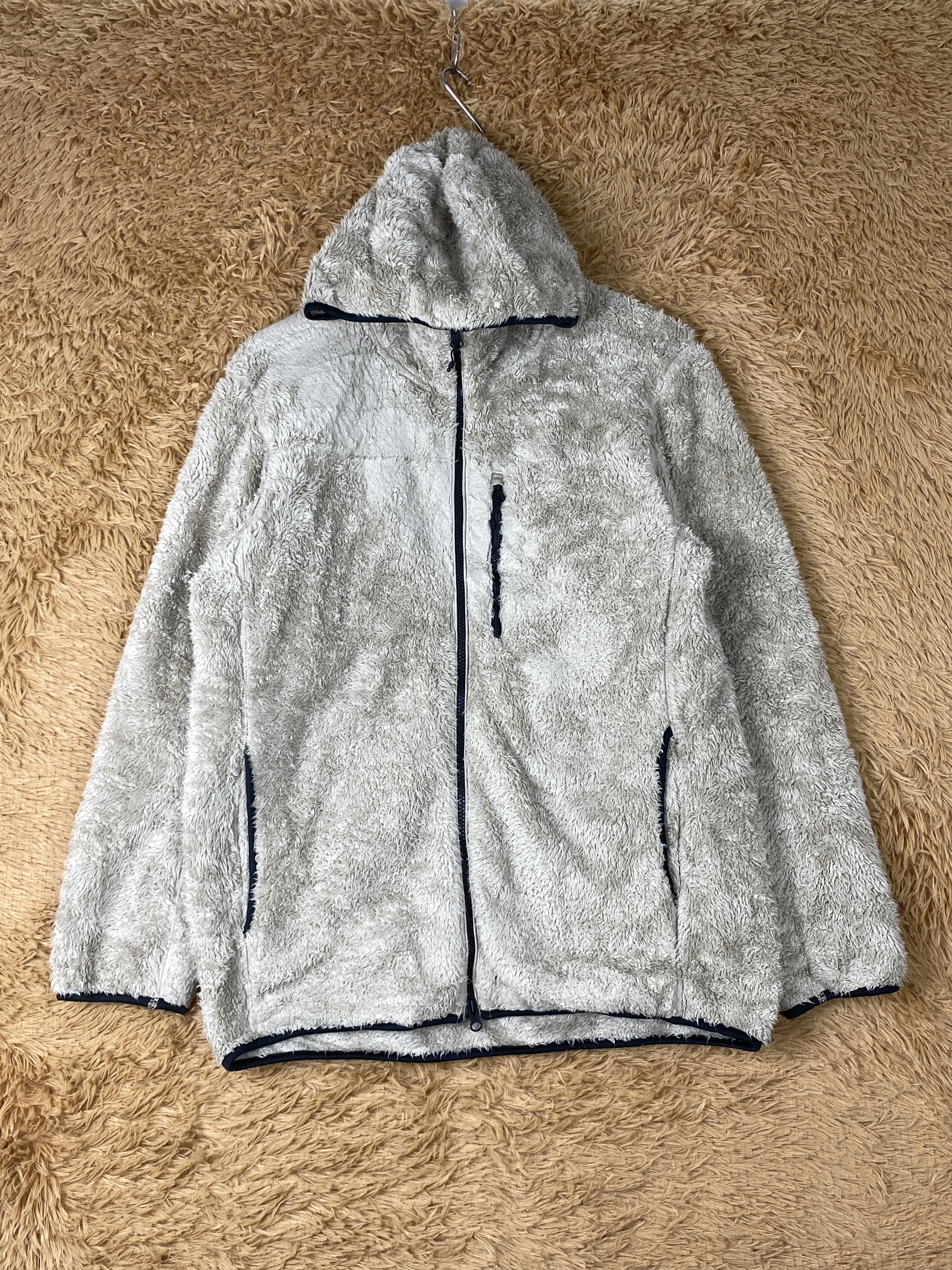 image of Uniqlo Fleece Hoodie Jacket in Light Grey, Men's (Size 2XS)