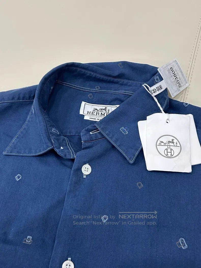 Hermes Hermes size 39 Unisex denim shirt Size US XS / EU 42 / 0 - 4 Thumbnail
