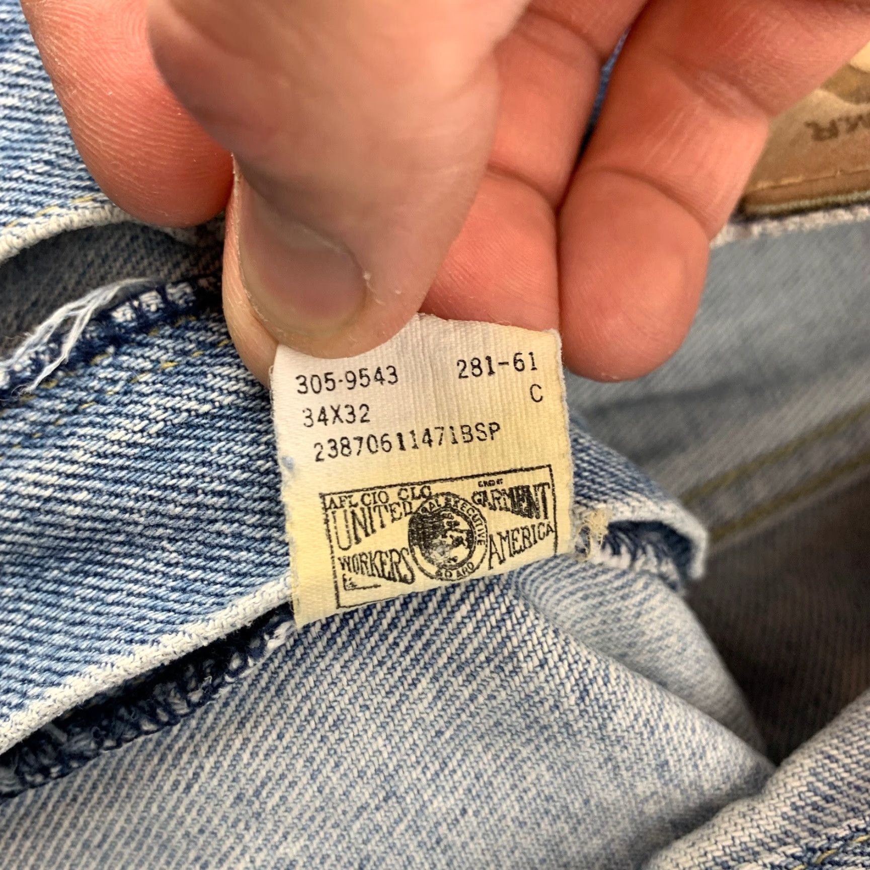 Lee VINTAGE Lee Riders Jeans Womens 18 Medium Blue Denim High Rise 90s Made In USA Size 30" / US 8 / IT 44 - 6 Thumbnail
