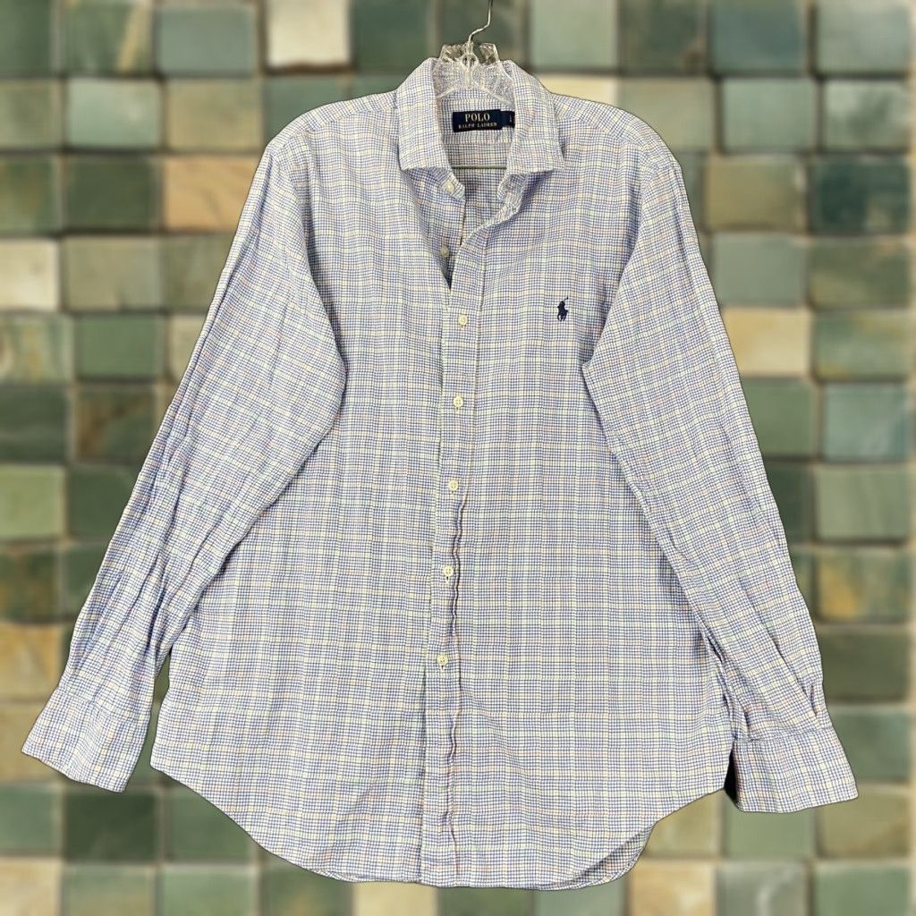 Polo Ralph Lauren POLO RALPH LAUREN Multicolor Plaid Button-Up Shirt Long Sleeve Adult Large Mens Size US L / EU 52-54 / 3 - 1 Thumbnail