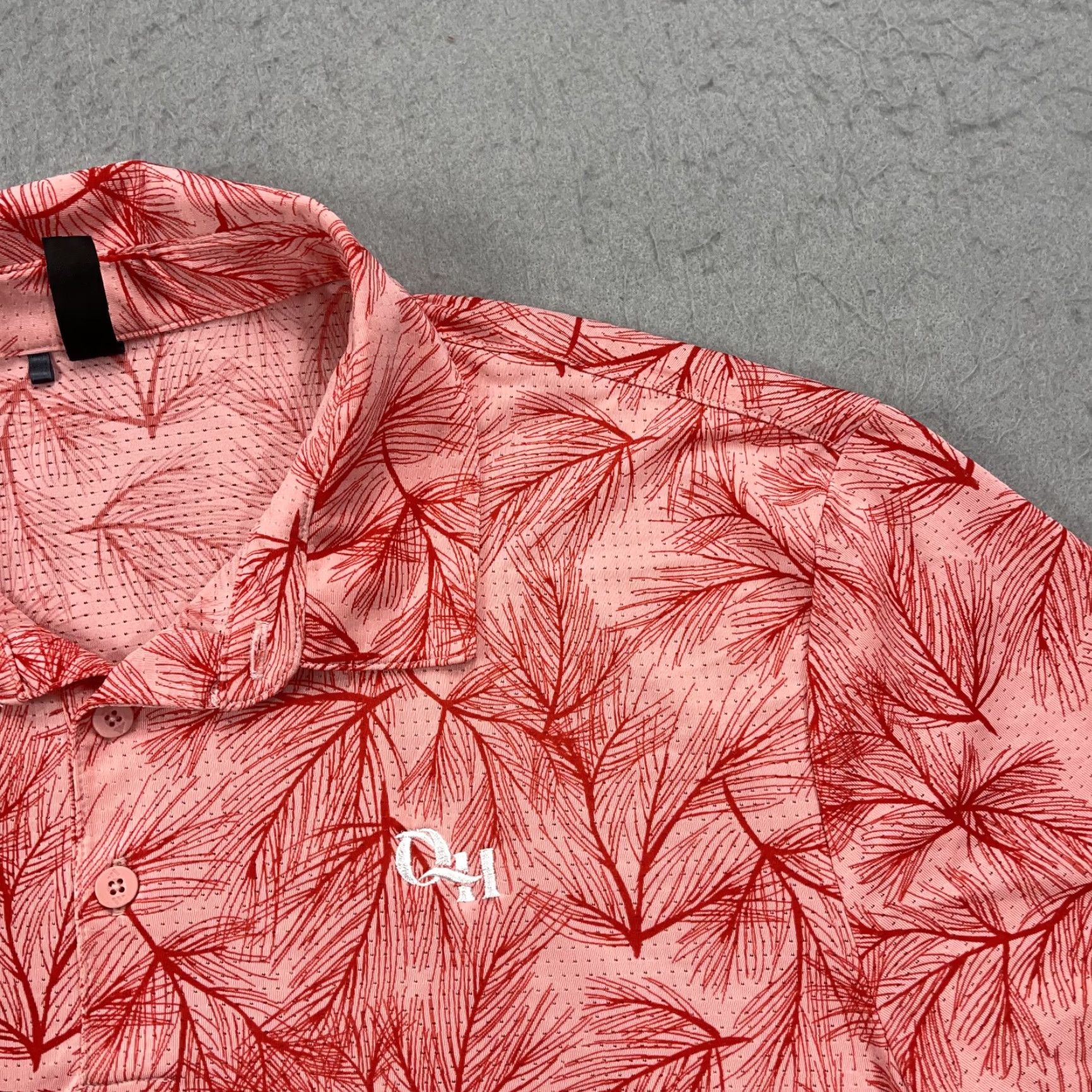 Adidas adidas Golf Polo Shirt Mens Large Pink Floral Quail Hollow Golf Polo Shirt Mens Large Pink Floral Adidas Abstract AOP Top 100 Size US L / EU 52-54 / 3 - 3 Thumbnail