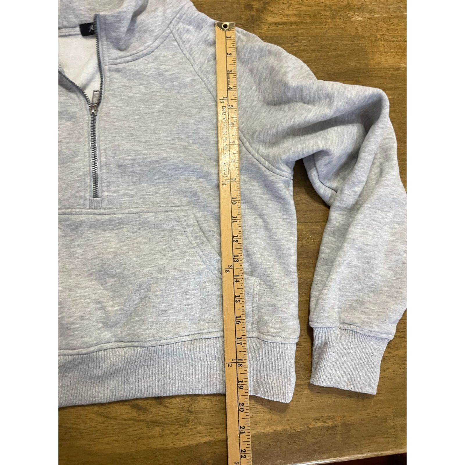 Vintage Automet Hoodie Women’s Medium Gray Pullover Long Sleeve Half Zip - Activewear, Regular Fit, Zip Closure, Solid - Hoodie - Womens Size M / US 6-8 / IT 42-44 - 6 Thumbnail
