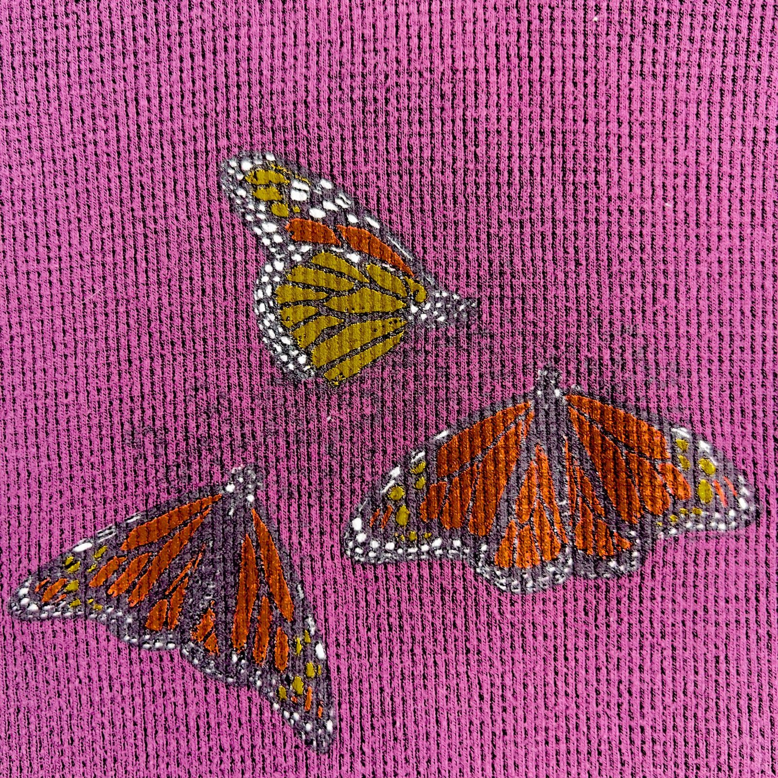 Other Waffle Weave Hoodie LAT Woman's M Purple w/ Butterfly Print Size M / US 6-8 / IT 42-44 - 3 Thumbnail